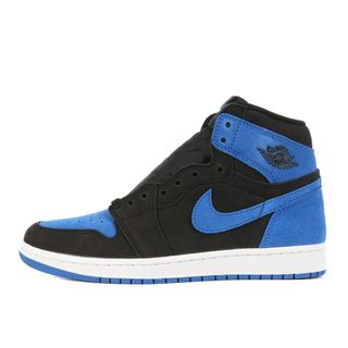 ナイキ(NIKE)の新品 NIKE ナイキ サイズ:26.5cm AIR JORDAN 1 RETRO HIGH OG ROYAL REIMAGINED(DZ5485-042) エアジョーダン1 レトロ ハイ ロイヤル リイマジンド ブラック ロイヤルブルー 黒青 US8.5 ハイカット スニーカー シューズ 靴【メンズ】(スニーカー)