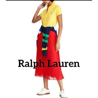 ラルフローレン(Ralph Lauren)の新品‼️❤︎Polo🏇Ralph Lauren❤︎レッドプリーツフレアスカート(ひざ丈スカート)