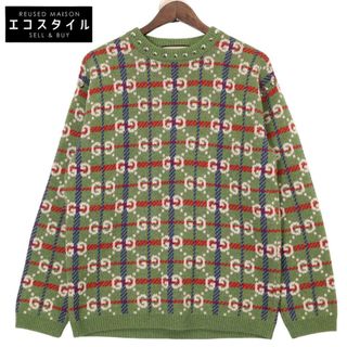 グッチ(Gucci)のグッチ 713571 ｸﾞﾘｰﾝ ｼﾞｬｶﾞｰﾄﾞ ｽﾀｯｽﾞ ﾆｯﾄ S(その他)