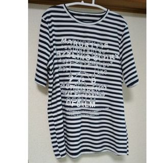 ボーダーティーシャツ　LL(Tシャツ(半袖/袖なし))