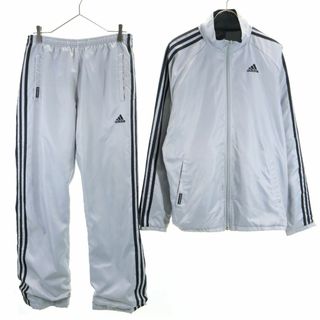 アディダス(adidas)のアディダス ウインドブレーカー 上下 セットアップ L シルバー adidas スポーツ ウォームアップ メンズ(その他)