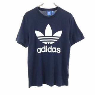 アディダス(adidas)のアディダス トレフォイルロゴ プリント 半袖 Tシャツ L ネイビー adidas メンズ(Tシャツ/カットソー(半袖/袖なし))