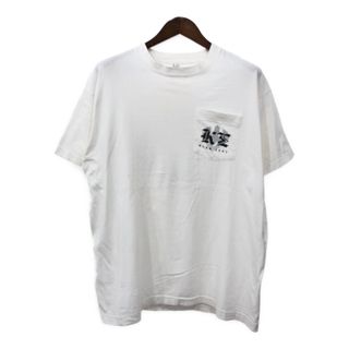 90年代 USA製 RUSH 1992 ポケット 半袖Ｔシャツ シングルステッチ バンドT ホワイト (メンズ XL) 中古 古着 Q8774(Tシャツ/カットソー(半袖/袖なし))