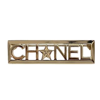 シャネル(CHANEL)のシャネル CHANEL ブローチ コサージュ ゴールド ロゴ スター(ブローチ/コサージュ)