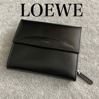 LOEWE - 【状態優良】ロエベ レザー ラウンドファスナー 二つ折りコンパクトウォレット