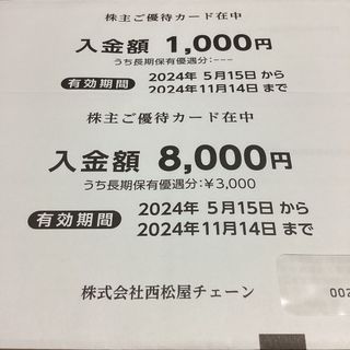 西松屋 - 西松屋株主優待9000円