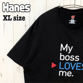 Hanes - Hanes ヘインズ　オーバーサイズ　tシャツ 半袖　黒　XLサイズ　海外古着