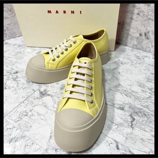 Marni - ✨新品 箱.袋付き✨MARNI パブロ 厚底スニーカー 黄色 レザー 38