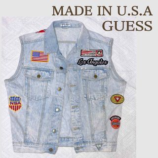 【ヴィンテージ 美品】GUESS デニムベスト 80s 90s