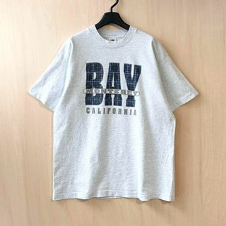 フルーツオブザルーム(FRUIT OF THE LOOM)の90s USA製古着　ヴィンテージ　ロゴTシャツ　BAYカリフォルニア　霜降り(Tシャツ/カットソー(半袖/袖なし))