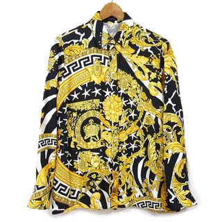 ヴェルサーチ(VERSACE)のヴェルサーチェ VERSACE シルクシャツ バロック柄 レディース サイズ40(シャツ/ブラウス(長袖/七分))