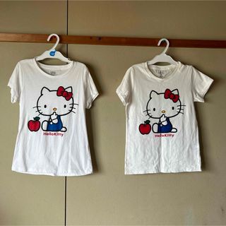 ユニクロ(UNIQLO)の双子　女の子　140  ユニクロ　サンリオ　キティ Tシャツ  2枚セット(Tシャツ/カットソー)