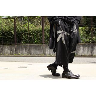 Yohji Yamamoto POUR HOMME - ヨウジヤマモト　2021 AW  シルク　黒パンツ　