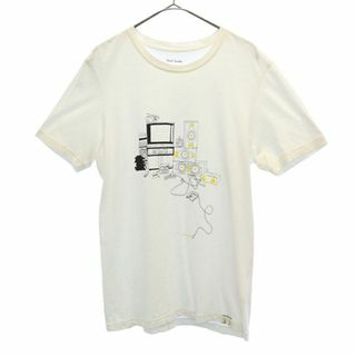 Paul Smith - ポールスミス プリント 半袖 Tシャツ M ホワイト Paul Smith クルーネック メンズ