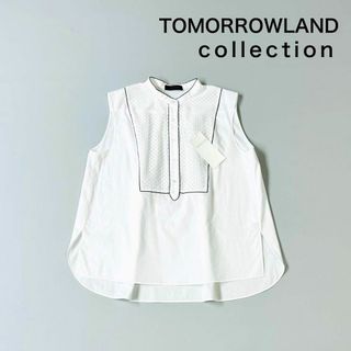 トゥモローランド(TOMORROWLAND)の【タグ付未使用】TOMORROWLAND　エンブロイダリー ノースリーブブラウス(シャツ/ブラウス(半袖/袖なし))