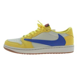 NIKE AIR JORDAN ナイキ ジョーダン スニーカー DZ4137-700 フェイクバスターズ鑑定済 × Travis Scott トラヴィススコット WMNS Air Jordan 1 Retro Low OG Canary AJ1 ウィメンズ エアジョーダン レトロ ロー カナリー スニーカ―   28cm【新古品】【未使用】【中古】