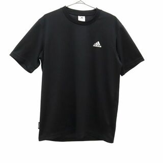 アディダス(adidas)のアディダス ロゴプリント 半袖 Tシャツ L ブラック adidas メンズ(Tシャツ/カットソー(半袖/袖なし))