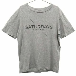 SATURDAYS SURF NYC - サタデーズサーフニューヨーク ビームスコラボ プリント 半袖 Tシャツ S グレー SATURDAYS SURF NYC BEAMS メンズ