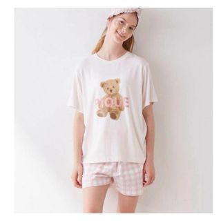 ジェラートピケ(gelato pique)の新品タグ付♡ ジェラートピケ  ギンガムチェックパンツ ピンク(ルームウェア)