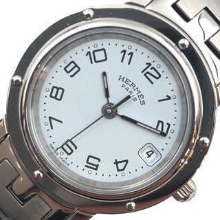 エルメス(Hermes)の　エルメス HERMES クリッパー CL4.210 ホワイト SS レディース 腕時計(腕時計)
