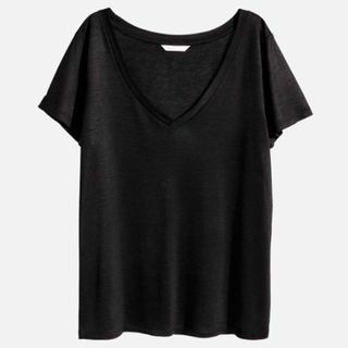 エイチアンドエム(H&M)の新品 H&M エイチアンドエム 黒 半袖 Tシャツ S オーバーサイズ ビッグ(Tシャツ(半袖/袖なし))