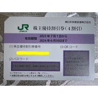 JR東日本　株主優待　株主優待割引券（4割引）２枚