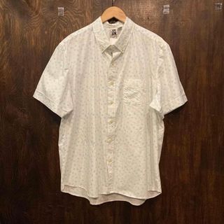 アメリカ古着 KENNINGTON ケニントン ドット柄 半袖シャツ 白 XXL(シャツ)