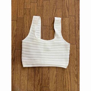 H&M ニットトップス　トップス　タンクトップ(カットソー(半袖/袖なし))