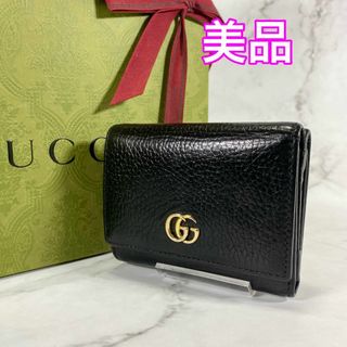 Gucci - ✨正規品✨美品✨GUCCI✨グッチ✨✨GGマーモント✨三つ折り✨財布✨付属品付き