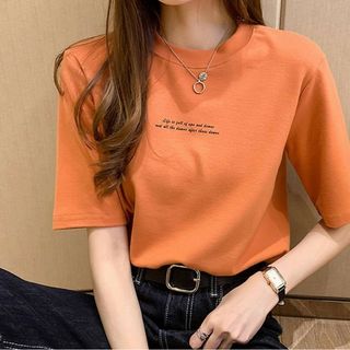 レディース tシャツ 半袖 おしゃれ かわいい ロゴtシャツ  ゆったり(Tシャツ(半袖/袖なし))