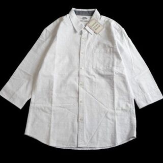 新品 IVANHOE COLLECTION フレンチリネン 麻 メンズ 7分袖 (シャツ)