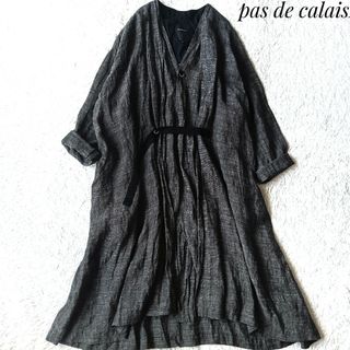 パドカレ(pas de calais)の【パドカレ】ハケメリネンコート カーディガン 24SS 36  美品 春夏 薄手(その他)