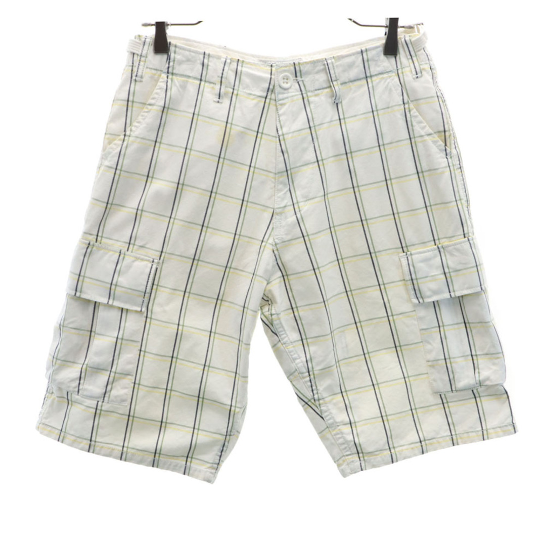 STUSSY - ステューシー チェック柄 カーゴショートパンツ W30 STUSSY - ステューシー チェック柄 カーゴショートパンツ W30