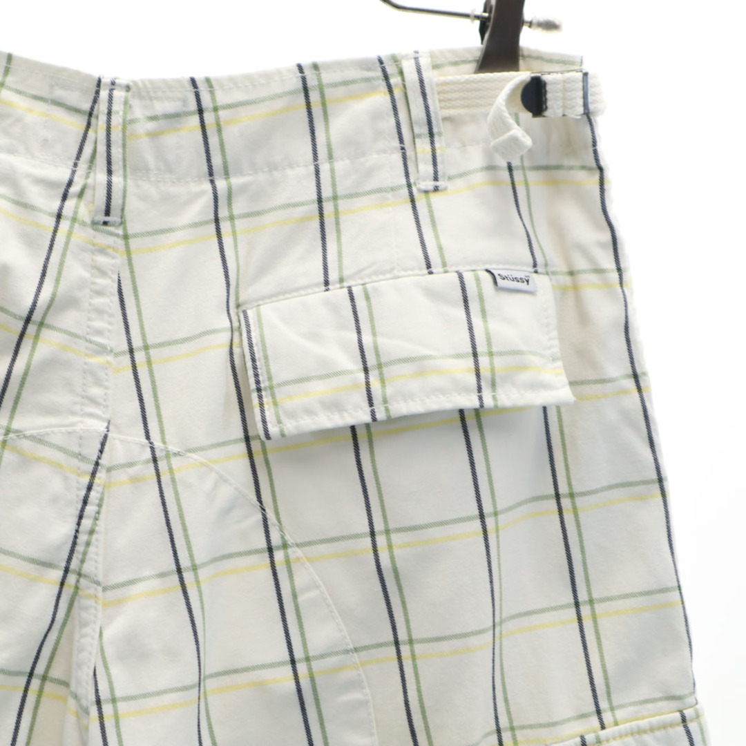 STUSSY - ステューシー チェック柄 カーゴショートパンツ W30 STUSSY - ステューシー チェック柄 カーゴショートパンツ W30