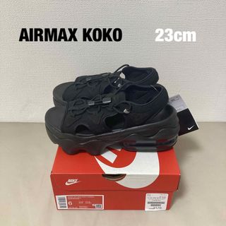 ナイキ(NIKE)の新品 NIKE エアマックスココ 23cm 黒 ブラック サンダル 厚底(サンダル)