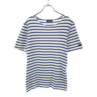 セイントジェームス フランス製 ボーダー 半袖 Tシャツ M ブルー×ホワイト SEINT JAMES レディース(Tシャツ(半袖/袖なし))