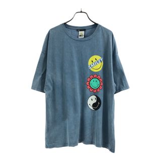 ザラ(ZARA)のザラ SMILEY コラボ プリント 半袖 Tシャツ L ブルー系 ZARA レディース(Tシャツ(半袖/袖なし))