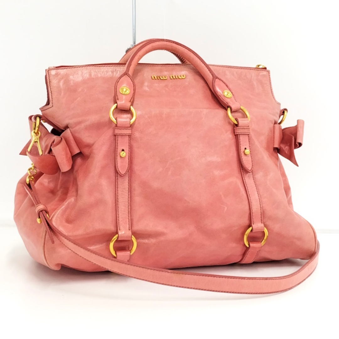 MIU MIU - MIU MIU 2WAYショルダーバッグ レザー ピンク RT0365 MIU MIU - MIU MIU 2WAYショルダーバッグ レザー ピンク RT0365