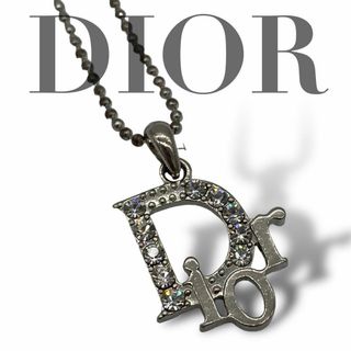 クリスチャンディオール(Christian Dior)のDIOR ディオール ネックレス ラインストーン シルバー ロゴ SV925(ネックレス)