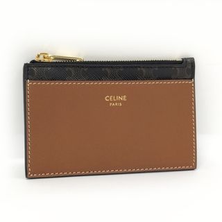 セリーヌ(celine)のCELINE ジップ付き カードホルダー コインケース トリオンフ レザー(財布)