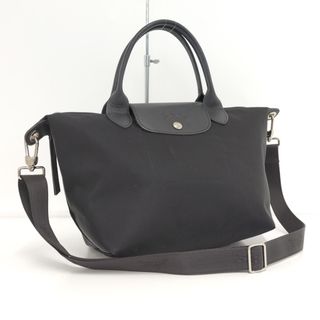 ロンシャン(LONGCHAMP)のLONGCHAMP 2WAY ショルダーバッグ ロゴ ナイロン ブラック(ショルダーバッグ)