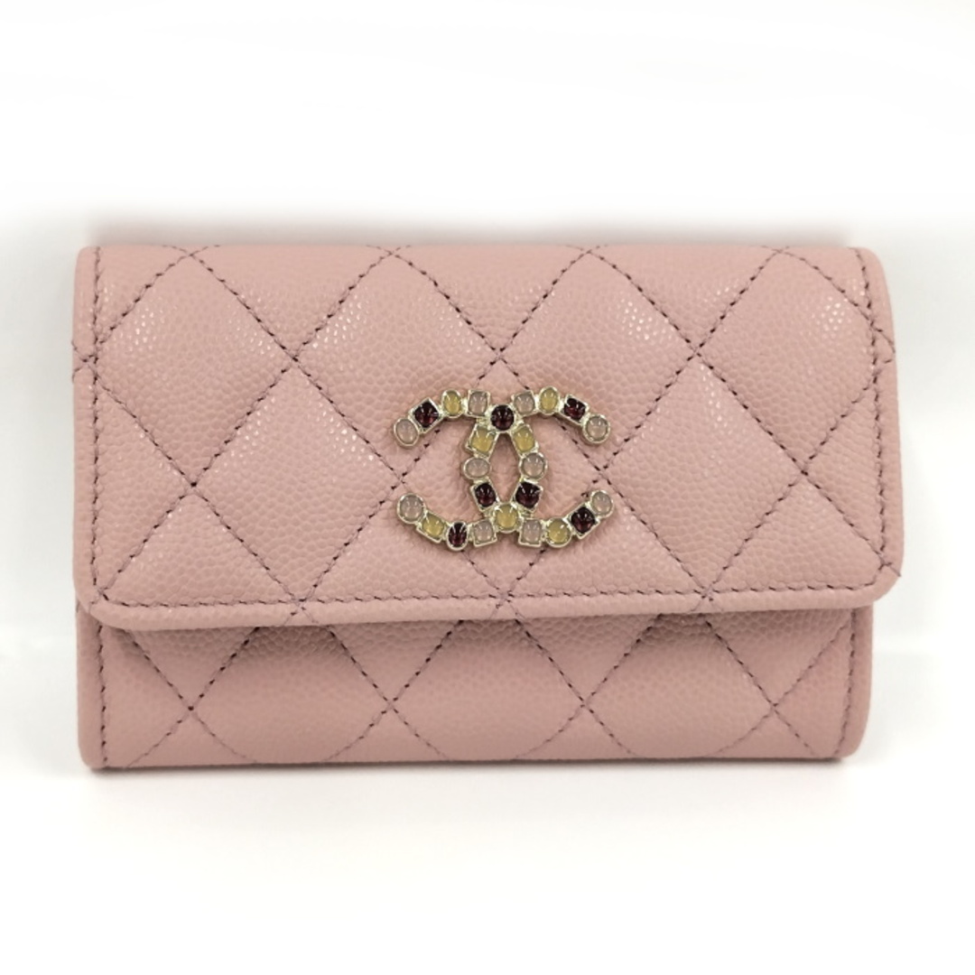 CHANEL - CHANEL カードケース マトラッセ キャビアスキン CHANEL - CHANEL カードケース マトラッセ キャビアスキン