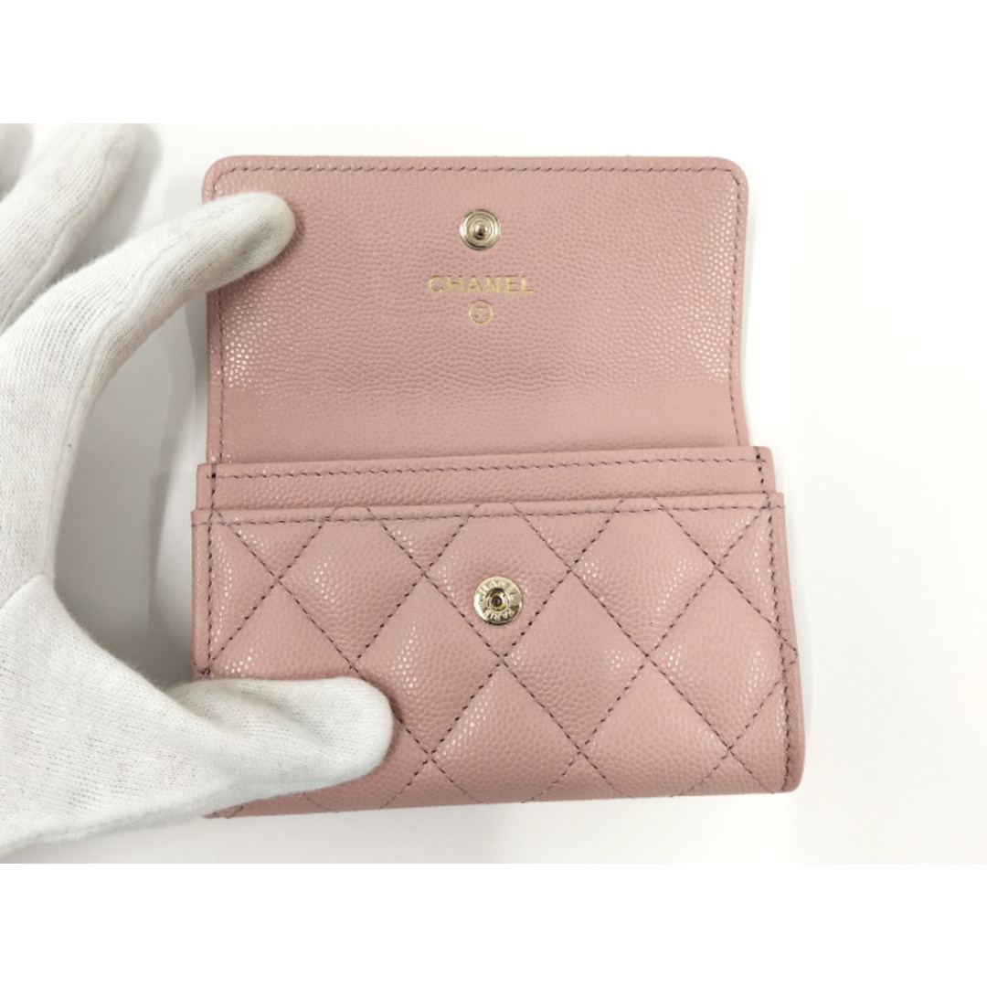 CHANEL - CHANEL カードケース マトラッセ キャビアスキン CHANEL - CHANEL カードケース マトラッセ キャビアスキン