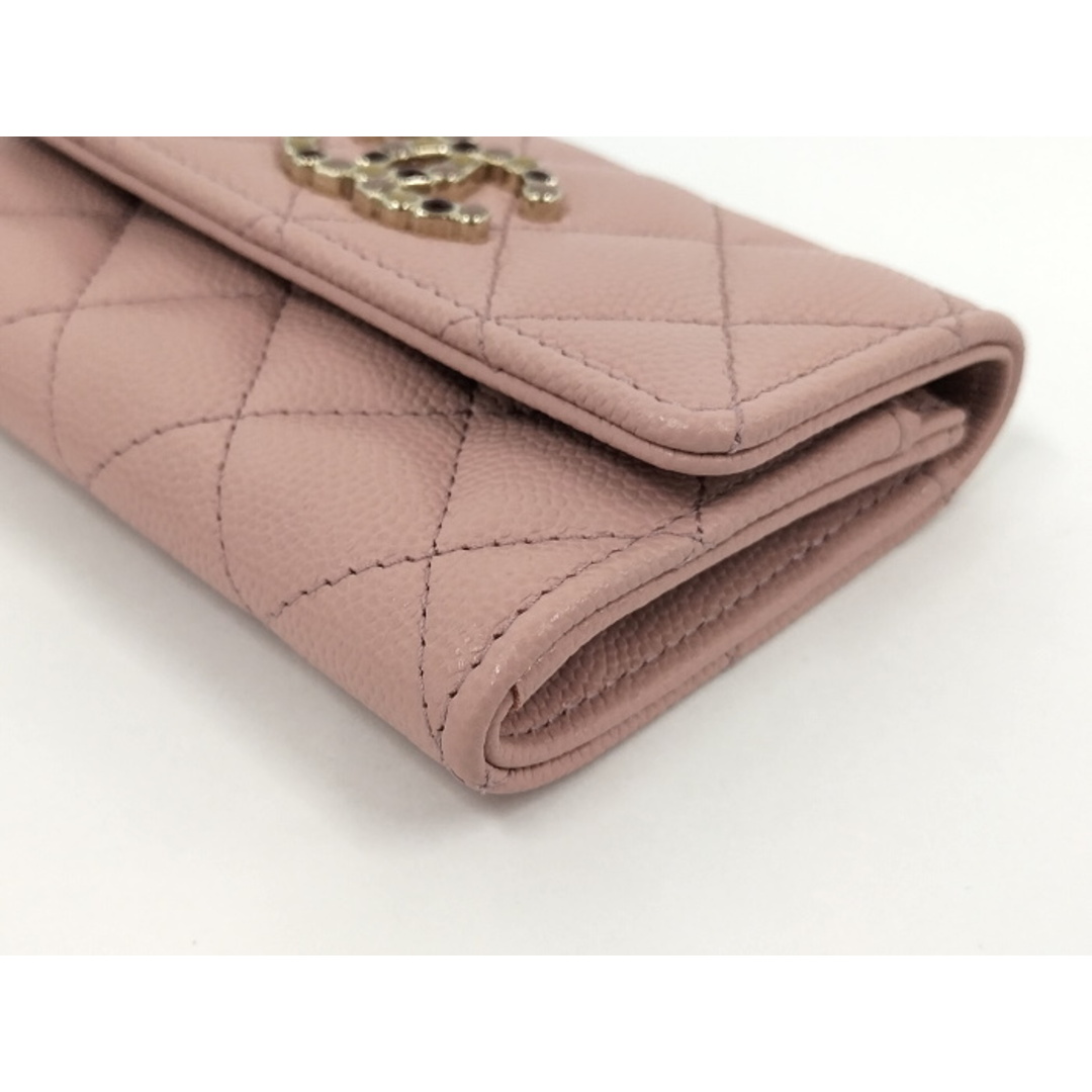 ♡CHANEL♡ サーモンピンク♡カードケース 名刺入れ キャビア ♡CHANEL♡ サーモンピンク♡カードケース 名刺入れ キャビア