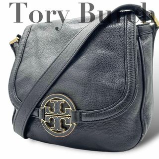 トリーバーチ(Tory Burch)の【美品】TORY BURCH アマンダ ショルダーバッグ レザー 黒 ブラック(ショルダーバッグ)