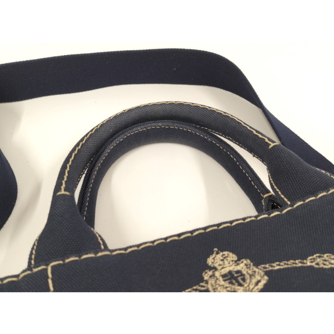 PRADA - PRADA カナパ 2wayトートバッグ キャンバス ネイビー PRADA - PRADA カナパ 2wayトートバッグ キャンバス ネイビー