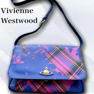 Vivienne Westwood - ヴィヴィアンウエストウッド ショルダーバッグ チェック オーブ ブルー 2way