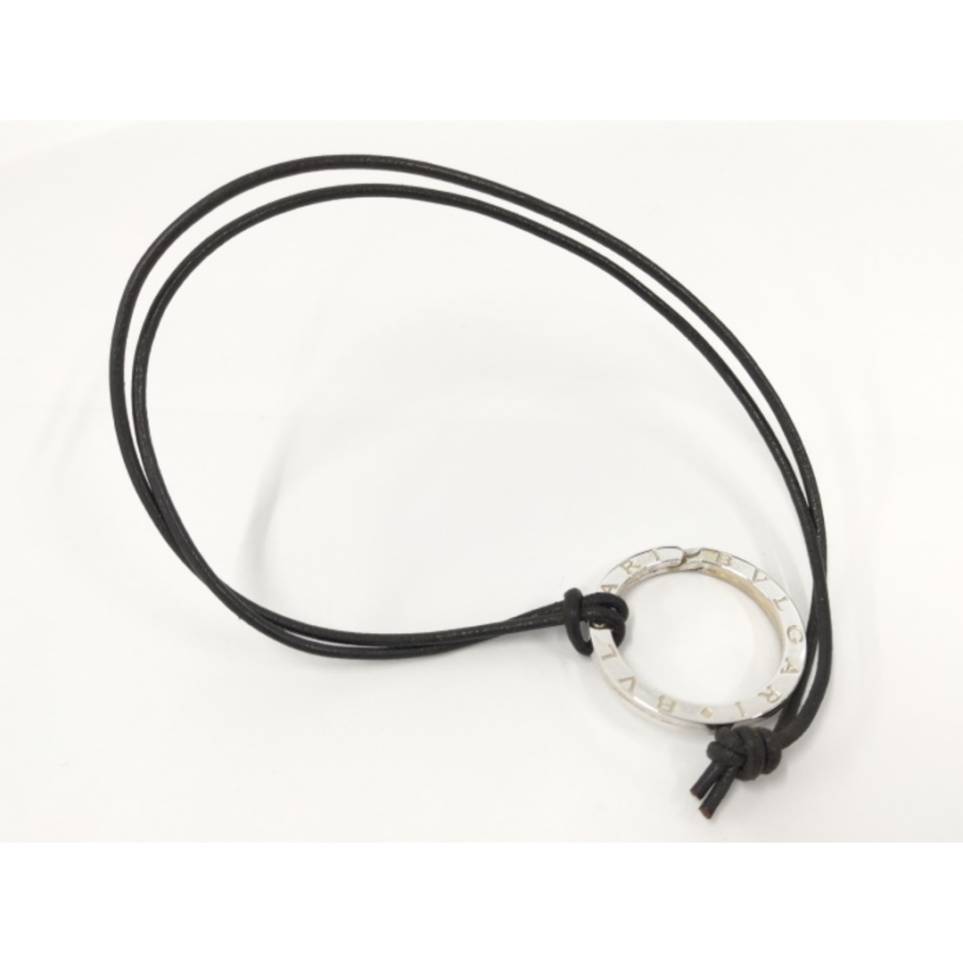 BVLGARI - BVLGARI ネックレス ビー ゼロワン SV925 レザー BVLGARI - BVLGARI ネックレス ビー ゼロワン SV925 レザー