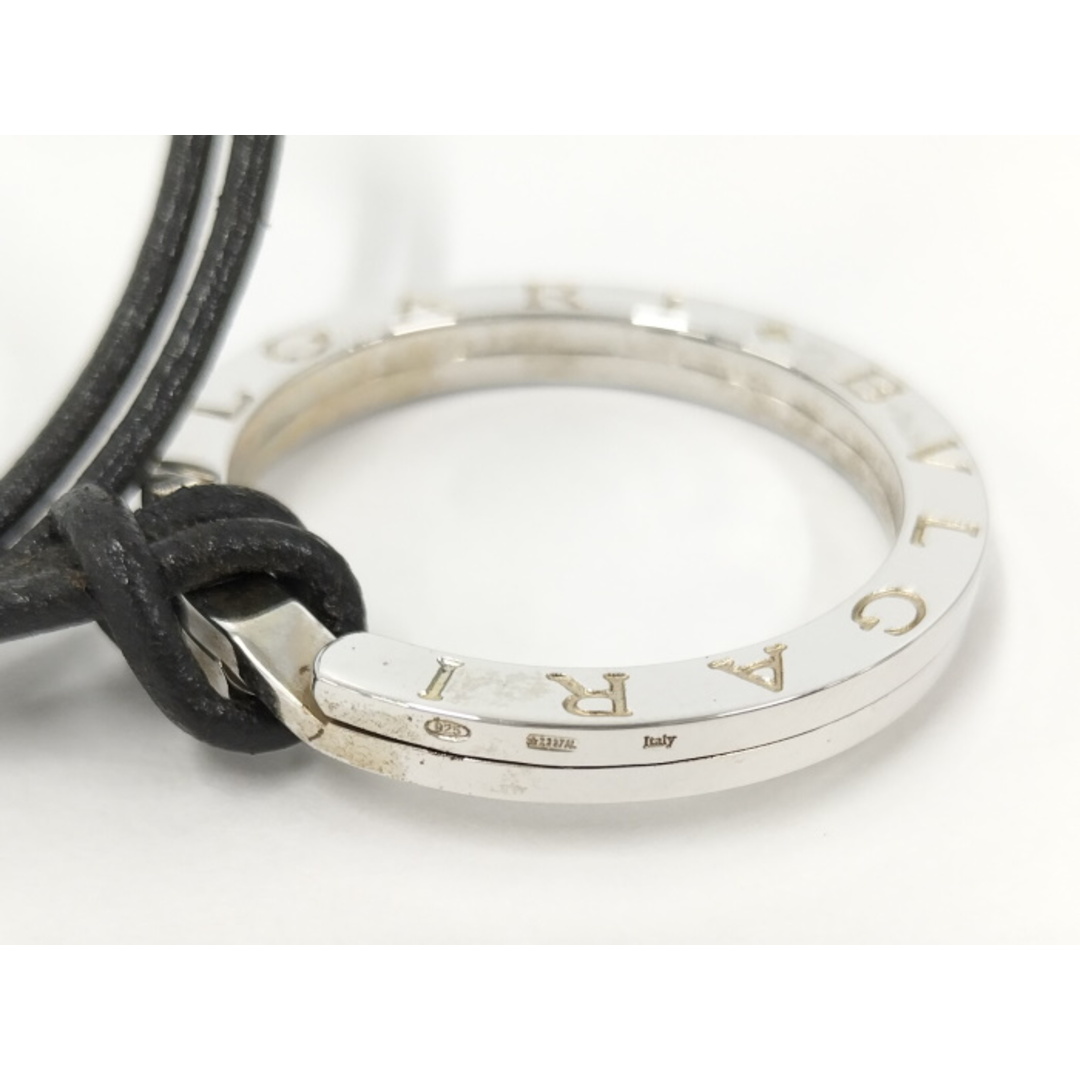 BVLGARI - BVLGARI ネックレス ビー ゼロワン SV925 レザー BVLGARI - BVLGARI ネックレス ビー ゼロワン SV925 レザー