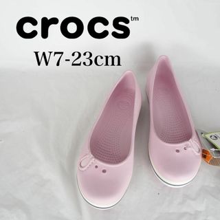 クロックス(crocs)のcrocs*クロックス*バレエシューズ*W7-23cm*ピンク*M6883(ハイヒール/パンプス)